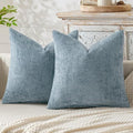 MIULEE Decorative Coastal Blue Euro Sham Pillow Covers 26x26 Inch 2 Pack by MIULEE