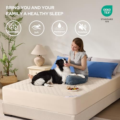 BEDLORE Waterproof Queen Size Mattress Protector, Deep Pocket Fit - Image 3