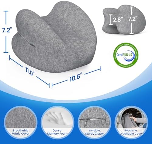 Knee Pillow for Side Sleepers, Memory Foam Leg Pillow - Image 5
