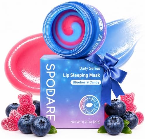SPODARE 20g Blueberry Lip Mask, Lip Moisturizer by SPODARE