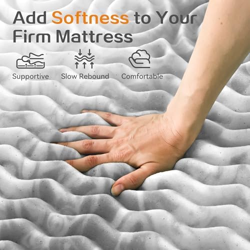 SINWEEK Mattress Topper 5-Zone Memory Foam Mattress Topper Pressure Relieve - Image 3