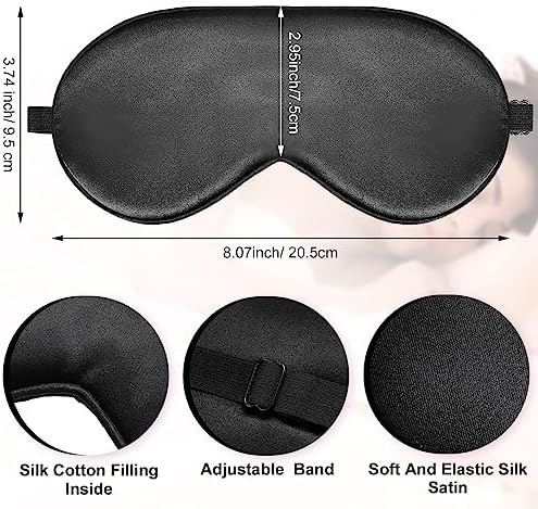 Xtinmee 30 Pieces Silk Sleep Mask Silk Eye Mask - Image 2