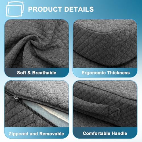 Knee Pillow for Side Sleepers, 100% Memory Foam Filling Leg Pillow for Side - Image 3