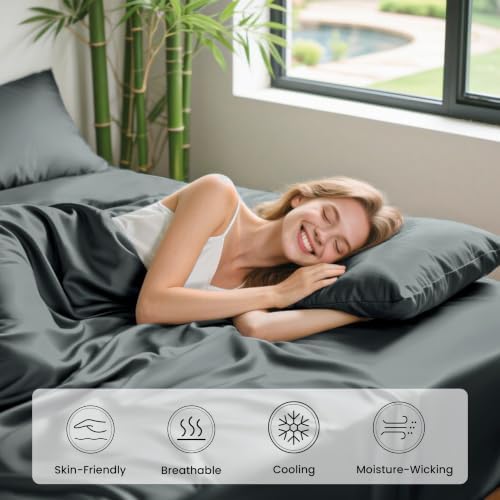 Love's cabin 4 Piece California King Size Sheet Set, 100% Rayon Derived from - Image 5