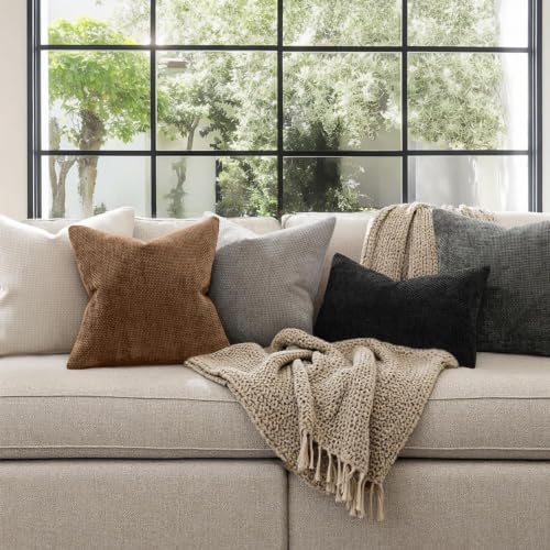 MIULEE Decorative Couch Throw Pillow Covers 22x22 in Golden Brown 2 Pack - Image 3