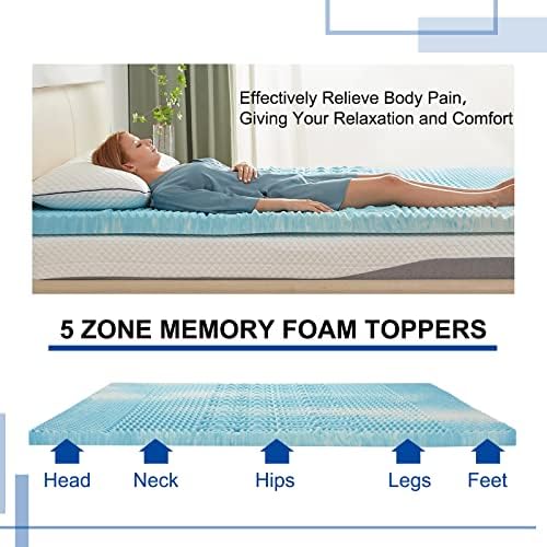 SINWEEK 2 Inch Memory Foam Mattress Topper Twin XL, Twin Extra Long Mattress - Image 6