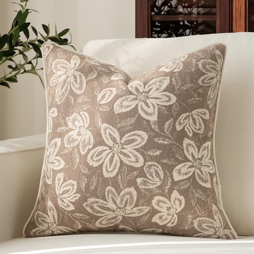 MATTINS Vintage Floral Patterned Throw Pillow Cover 20x20 by MATTINS