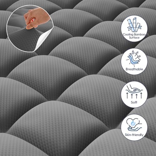 ELEMUSE 3 Inch Queen Dual Layer Memory Foam Mattress Topper - Image 3