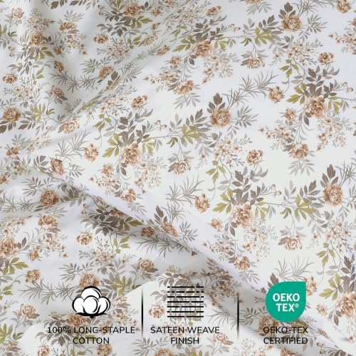 Feather & Stitch 100% Cotton Sateen 500 TC Full Size Bed Sheet Set - Image 5