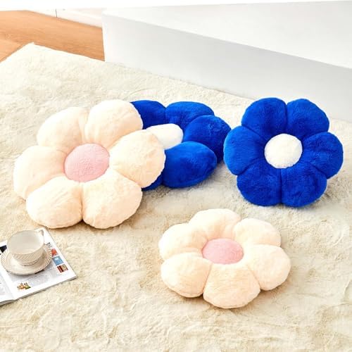 Kcvvcr Beige Flower Pillow, Cute Decorative Flower Shaped Throw Pillow - Image 3