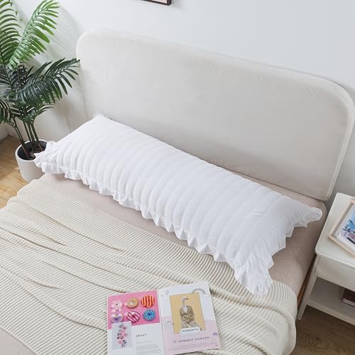 H Household Seersucker Body Pillowcases, 20x54 inches Long Pillowcase Ruffled - Image 3