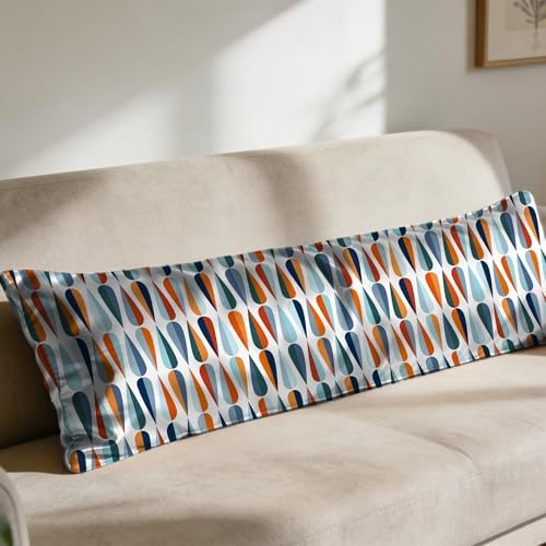 Body Cooling Pillow Cases Cover, Mid-Century Modern Body Pillow Cover Satin - Image 7
