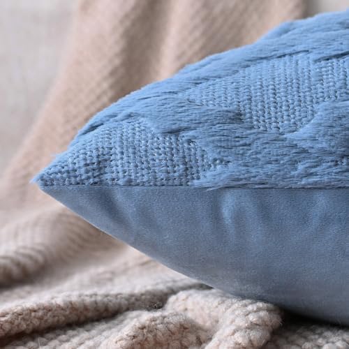 Set of 2 Soft Moroccan Throw Pillow Covers 22x22 Inch Plush Boho Decorative - Image 4