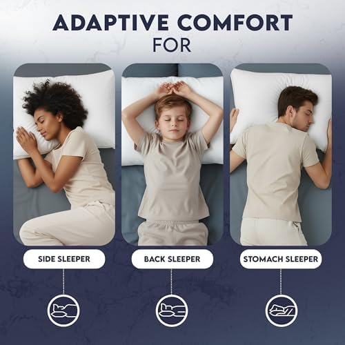 Utopia Bedding Gusset Bed Pillow, Hotel Pillows Queen Size Set of 2 - Image 4