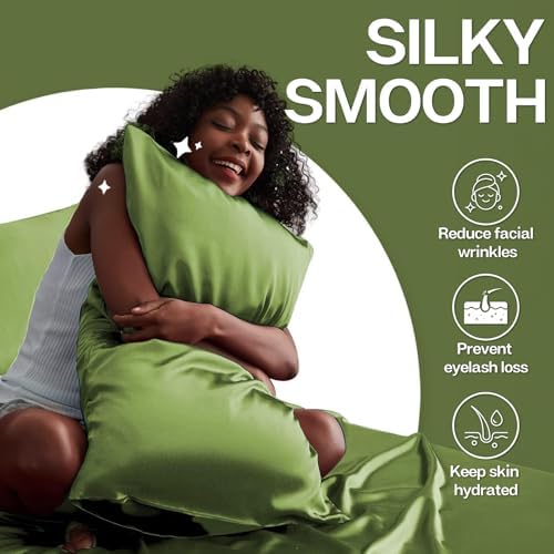 MR&HM Satin Pillowcase 2 Pack, Queen Size 20"x30" - Image 3