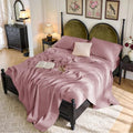 SONORO KATE 100% French Linen King Size Sheets Set, Natural Flax Bedding by SONOROKATE
