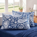 Bedorm Cotton Pillow Cases King Size Set of 2 Paisley Floral Pillow Covers Soft by Bedorm