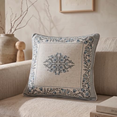 ISAENNE Designer Linen Throw Pillow Cover - Image 2