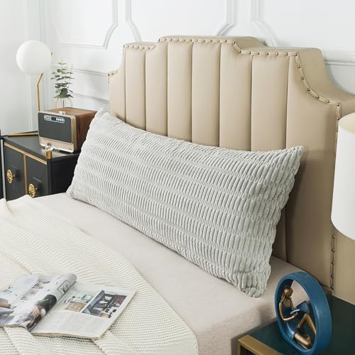 Pack of 1 Corduroy Soft Soild Body Pillow Covers Set Sofa Bedroom - Image 2