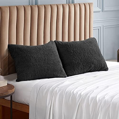 REAFORT Sherpa Pillowcases Set of 2, Zipper Closure - Image 7