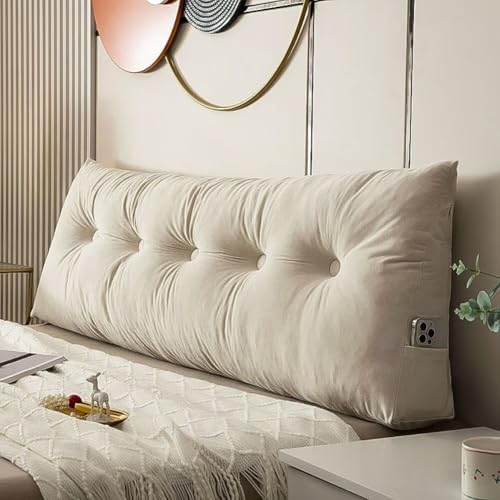 Wedge Headboard Pillow Twin XL, College Dorm Essentials Bed Reading by Unknown