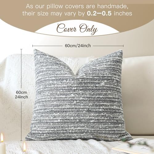 Artscope Throw Pillow Cover 24x24 Super Thick Body Pillow Cover Decorative - Image 5