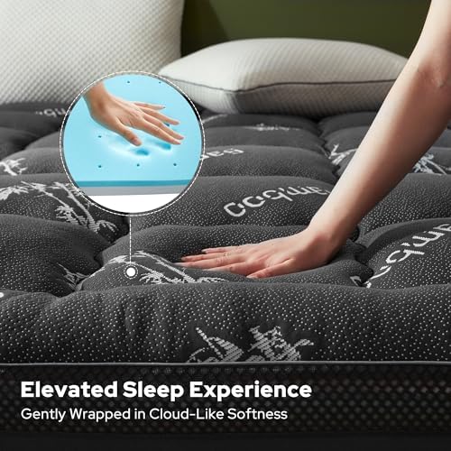 BEDLORE 4 Inch Dual Layer Memory Foam Mattress Topper King - Image 4