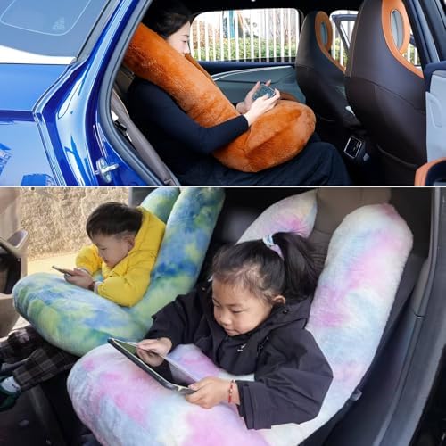 FHSGGP Travel Pillow Car Pillow Kid Car Sleeping Large Black - Image 5