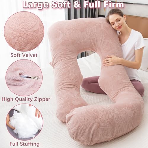 MOON PINE Pregnancy Pillow, U Shaped Full Body Pillow - Image 2