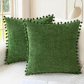 CaliTime Decorative Couch Throw Pillow Covers 18 X 18 Inches Forest Green by CaliTime