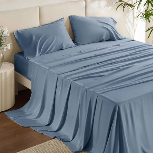 Bedsure PureWoven 100% Rayon Derived from Bamboo, Full Size Sheets by BEDSURE