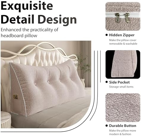 11 lbs Thickened Wedge Pillow Headboard Body Positioner Bed Wedge Pillow - Image 4