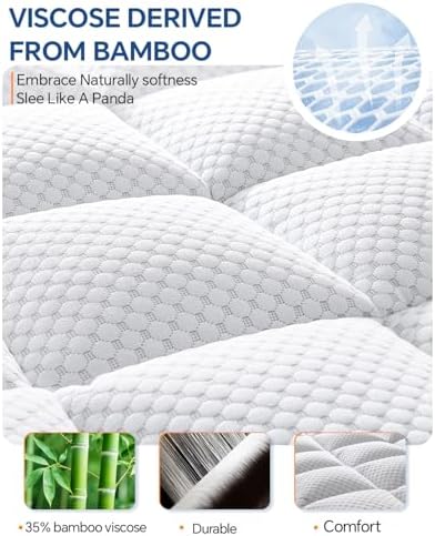 BEDELITE Twin XL Memory Foam Mattress Topper Dual Layer - Image 3