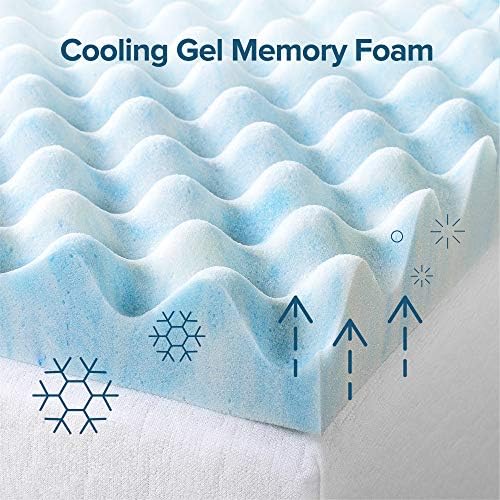 Zinus 2 Inch Swirl Gel Memory Foam Convoluted Mattress Topper / Cooling - Image 5