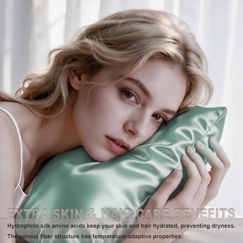 LYSHIN Silk Pillow Cases 2 Pack Queen Size - Image 3