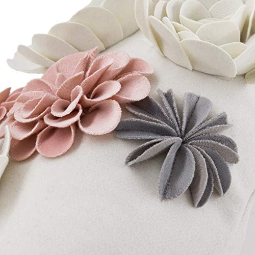 KINGROSE Soft Velvet 3D Flower Accent Throw Pillow Cover, 12x20 Inch - Image 4