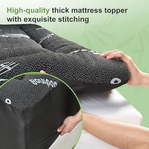 California King Size Mattress Topper Viscose Derived from Bamboo, Soft Thick - Image 5
