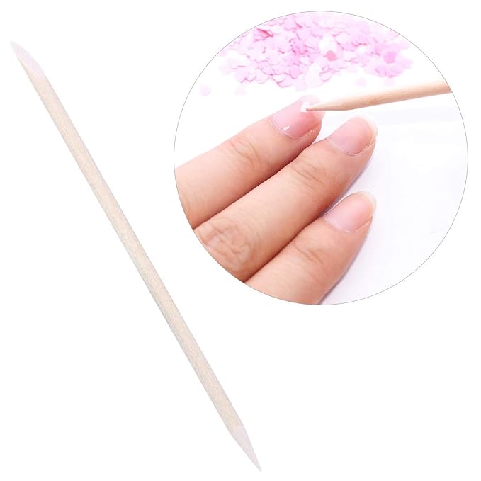 BTYMS 1000 Pcs Orange Wood Sticks 4.5 Inch Cuticle Pusher Wooden Cuticle Remover - Image 4
