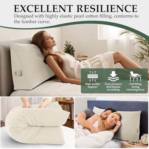 Headboard Pillow Twin, Wall Backrest Wedge Pillow Headboard - Image 4