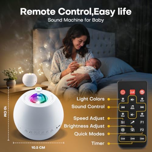 Sound Machine Light Projector, 30 Sleep Sounds - Image 6