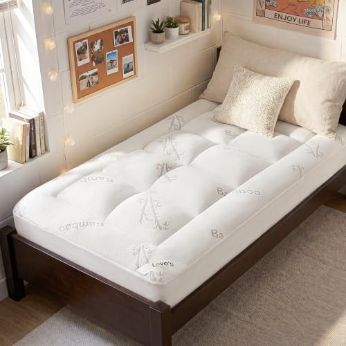 Love's cabin Twin XL Mattress Topper Viscose Derived from Bamboo, Thick Pillow by Lovescabin