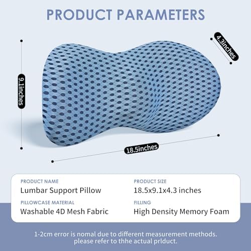 kasney Lumbar Support Pillow for Office Chair, Back Support Pillow - Image 5