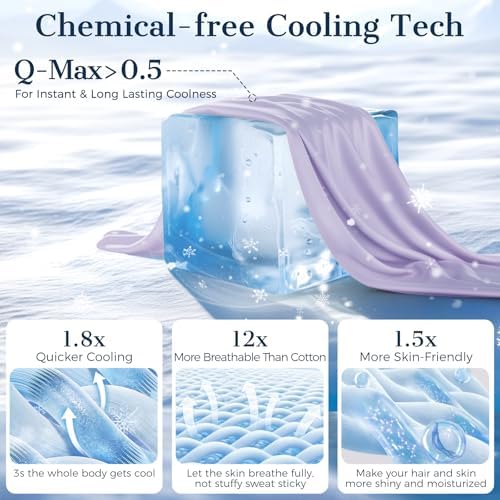 Cooling Pillow Cases 2 Pack Standard Size Cooling Pillowcases - Image 2