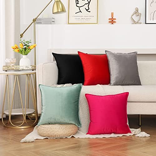 Velvet Purple Throw Pillow Covers 12”x20”Pack of 2 Soft Decorative - Image 5