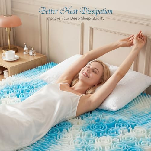 3 Inch 5-Zone Cooling Gel Memory Foam Mattress Topper Queen - Image 6