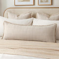 Foindtower Set of 1 Decorative Linen Check Fringe Throw Pillow Cover Long by Foindtower