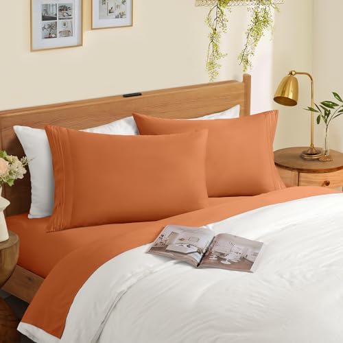 Horbaunal Microfiber Pillowcases Standard Size, Caramel Pumpkin, 2 Pack - Image 2