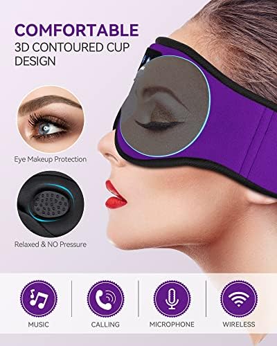 MUSICOZY 3D Sleep Headphones Bluetooth 5.4 Sleep Mask - Image 2