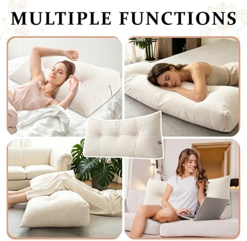 Headboard Wedge Pillow Full Triangular Bolster Pillows - Image 4