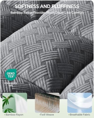 3 Inch King Mattress Topper Viscose Thick Pillow Top Mattress Pad - Image 2